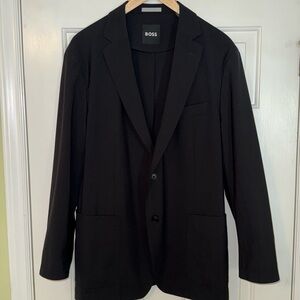Boss Men’s Performance Tech Wool Two-Button Sport Coat (Black) - 44R
